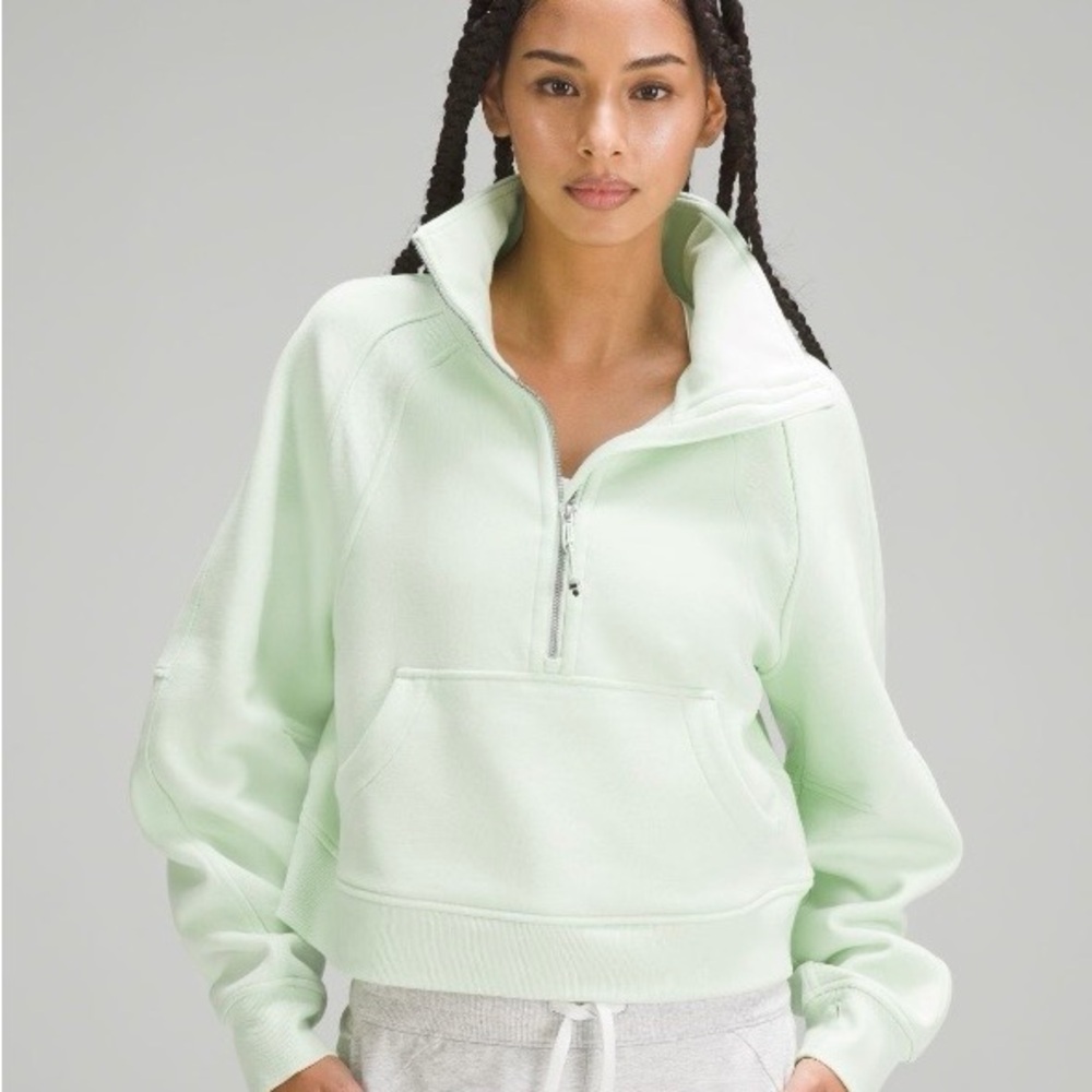 Lululemon Kohlrabi Green Half-Zip Pullover Scuba - Women's